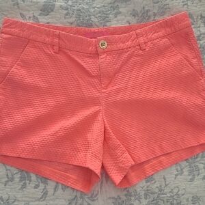 Lilly Pulitzer Pink Shorts with Textured Design